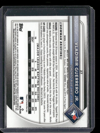 2025 Bowman Chrome Vladimir Guerrero Jr. #27 Mega Box Mojo Refractor