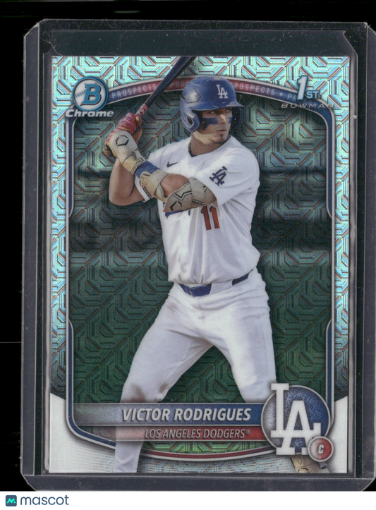 2025 Bowman Chrome Victor Rodrigues #BCP-45 Mega Box Mojo Refractor 1st Bowman