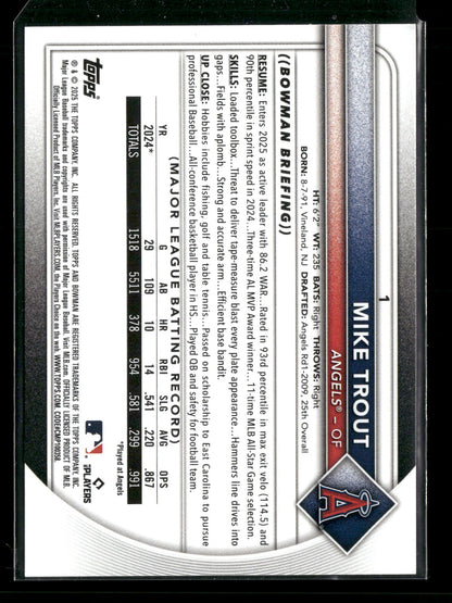 2025 Bowman Mike Trout #1