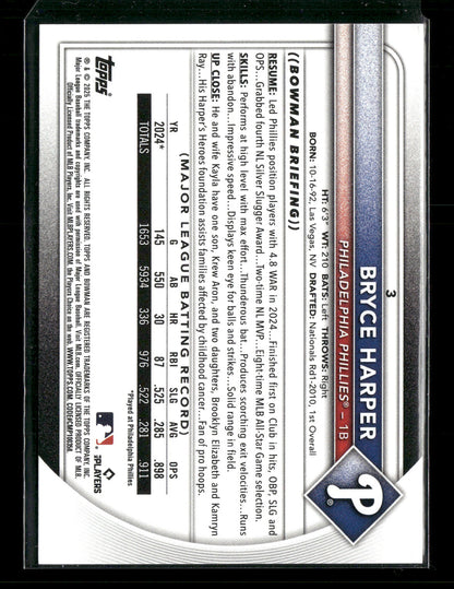 2025 Bowman Bryce Harper #3