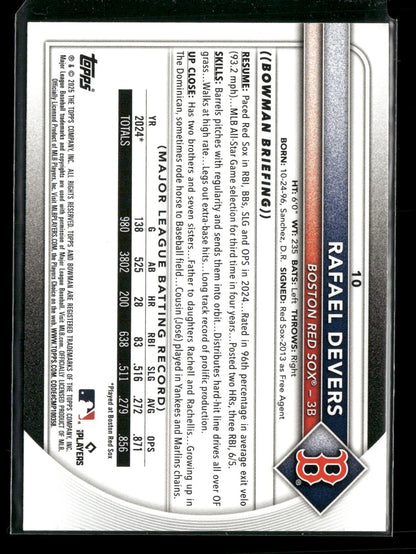 2025 Bowman Rafael Devers #10