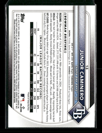 2025 Bowman Junior Caminero #13