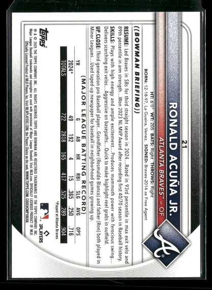 2025 Bowman Ronald Acuña Jr. #21