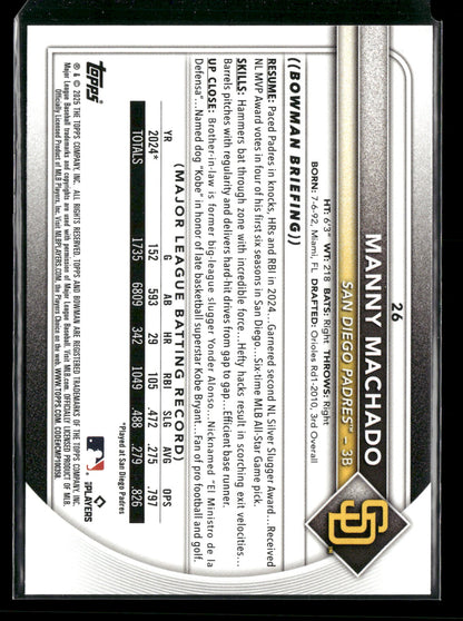 2025 Bowman Manny Machado #26