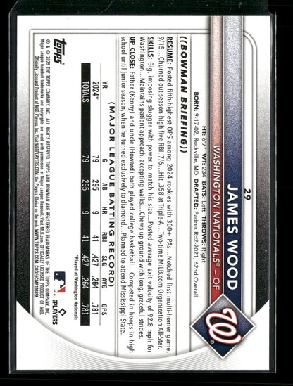 2025 Bowman James Wood #29 RC