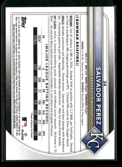2025 Bowman Salvador Perez #34