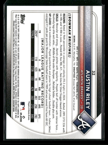 2025 Bowman Austin Riley #32