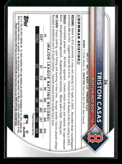 2025 Bowman Triston Casas #36