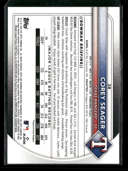 2025 Bowman Corey Seager #38