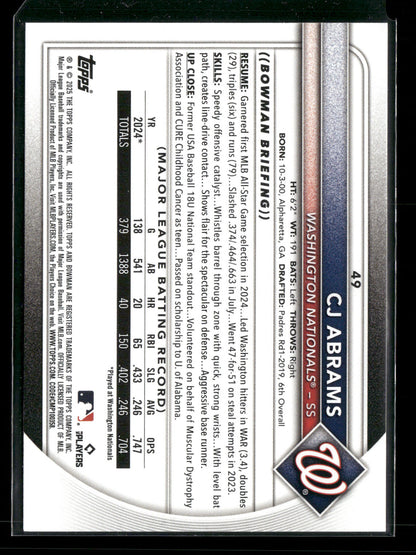 2025 Bowman CJ Abrams #49
