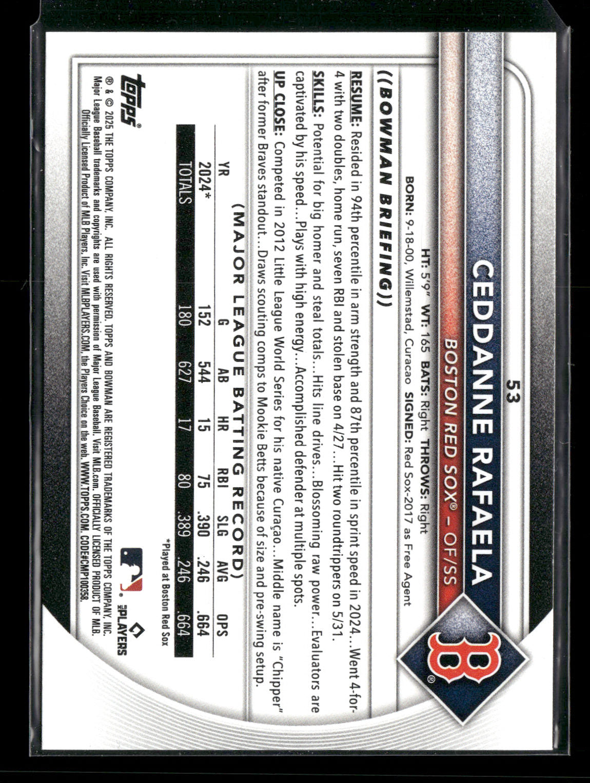 2025 Bowman Ceddanne Rafaela #53