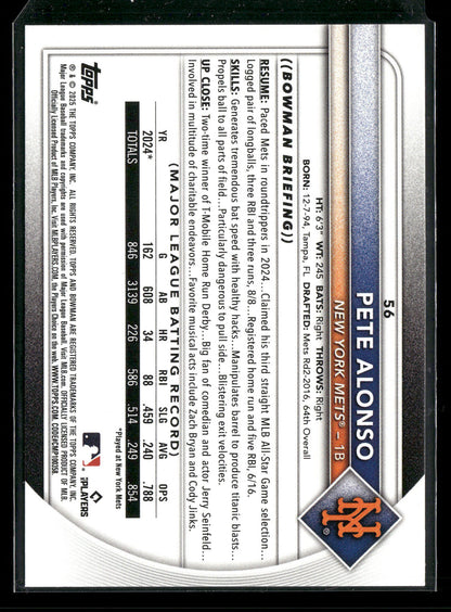 2025 Bowman Pete Alonso #56