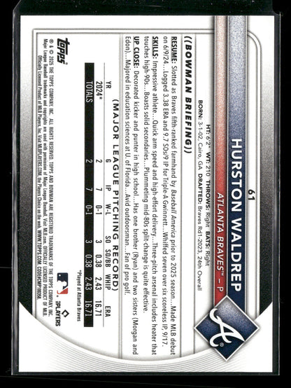 2025 Bowman Hurston Waldrep #61 RC