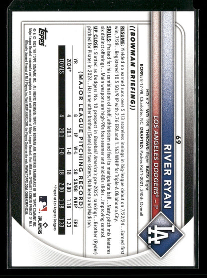 2025 Bowman River Ryan #69 RC