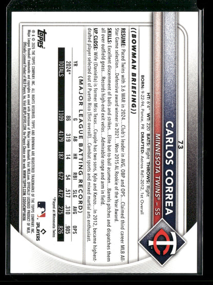 2025 Bowman Carlos Correa #73