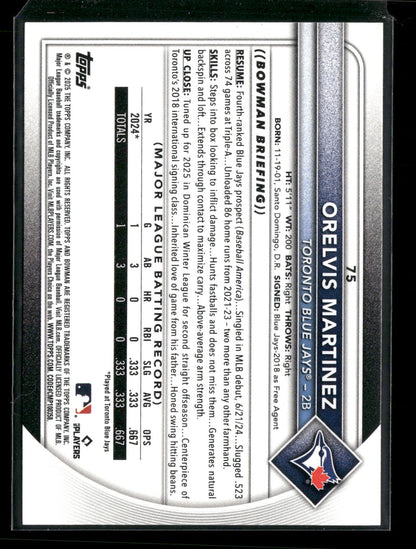 2025 Bowman Orelvis Martinez #75 RC