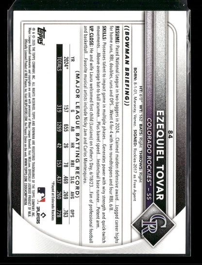 2025 Bowman Ezequiel Tovar #84