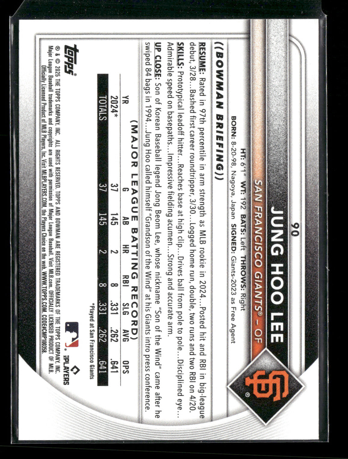 2025 Bowman Jung Hoo Lee #90