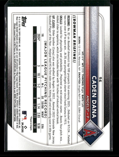2025 Bowman Caden Dana #94 RC