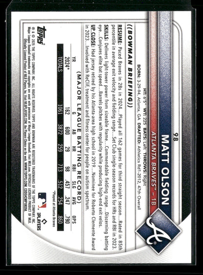 2025 Bowman Matt Olson #98