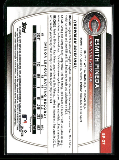 2025 Bowman Esmith Pineda #BP-37 1st Bowman