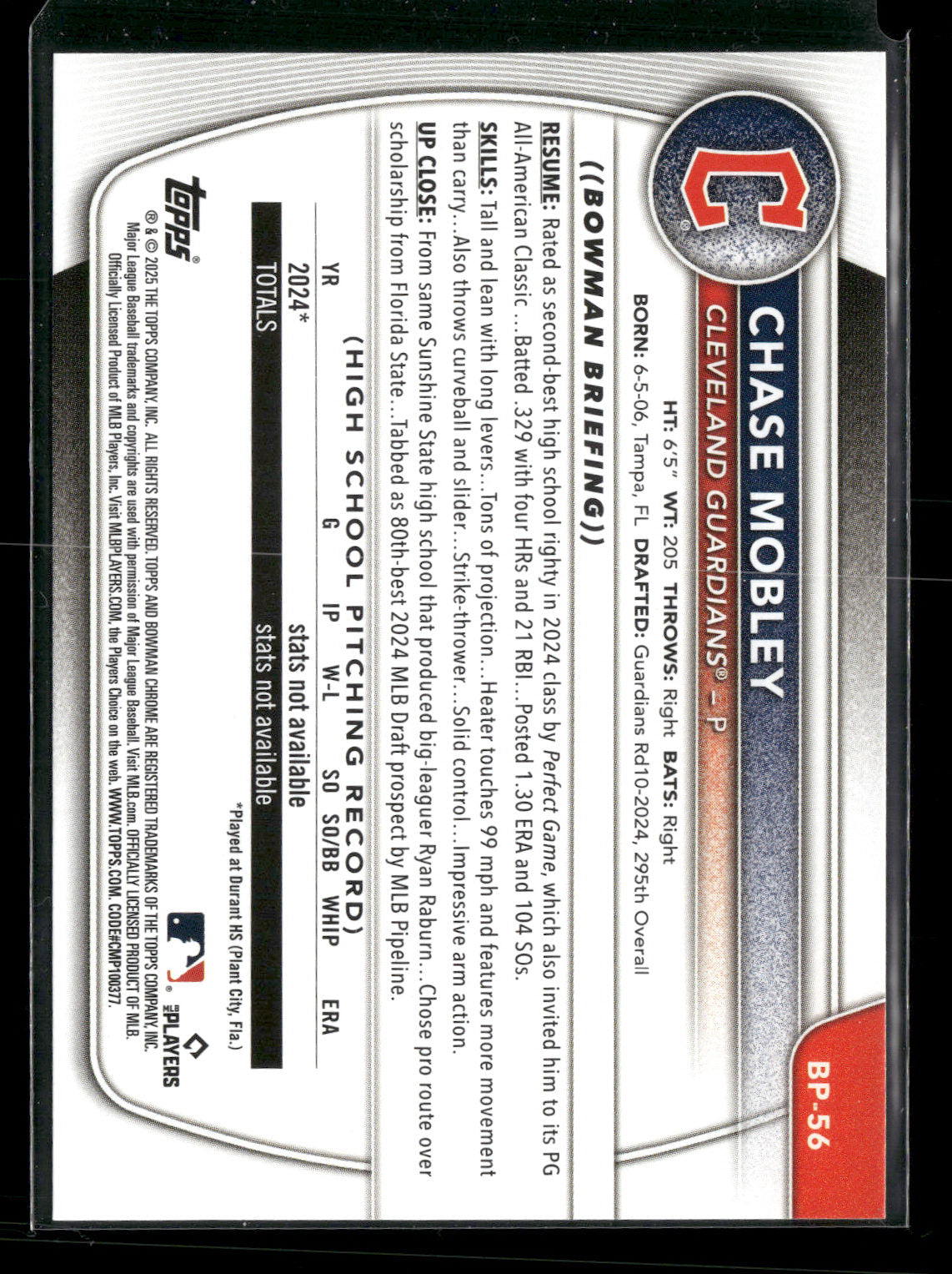 2025 Bowman Chase Mobley #BP-56 1st Bowman