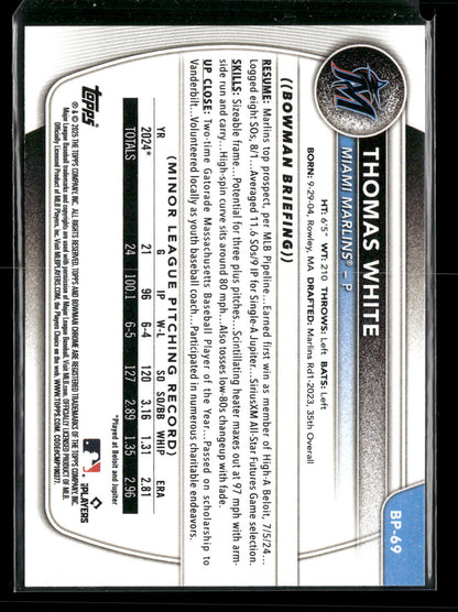2025 Bowman Thomas White #BP-69 1st Bowman