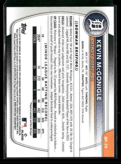 2025 Bowman Kevin McGonigle #BP-79 1st Bowman