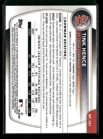 2025 Bowman Tink Hence #BP-101