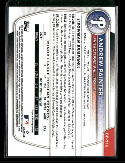 2025 Bowman Andrew Painter #BP-116