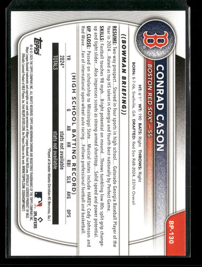 2025 Bowman Conrad Cason #BP-130 1st Bowman