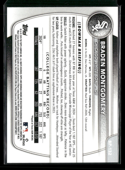 2025 Bowman Braden Montgomery #BP-132