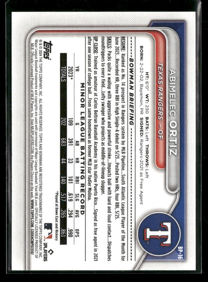 2024 Bowman Abimelec Ortiz #BP-16 1st Bowman