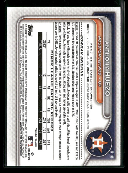 2024 Bowman Anthony Huezo #BP-108 1st Bowman