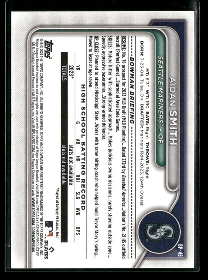 2024 Bowman Aidan Smith #BP-45 1st Bowman