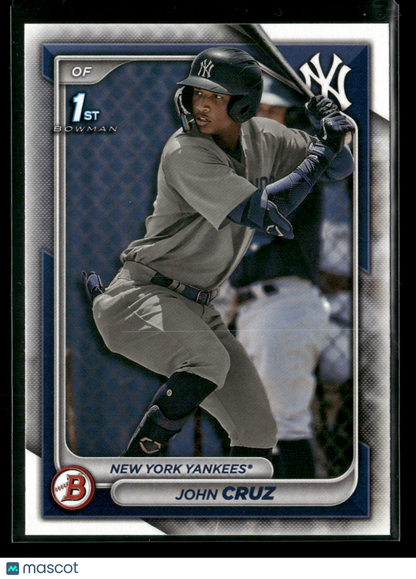 2024 Bowman John Cruz #BP-77 1st Bowman