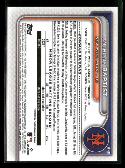 2024 Bowman Anthony Baptist #BP-141 1st Bowman