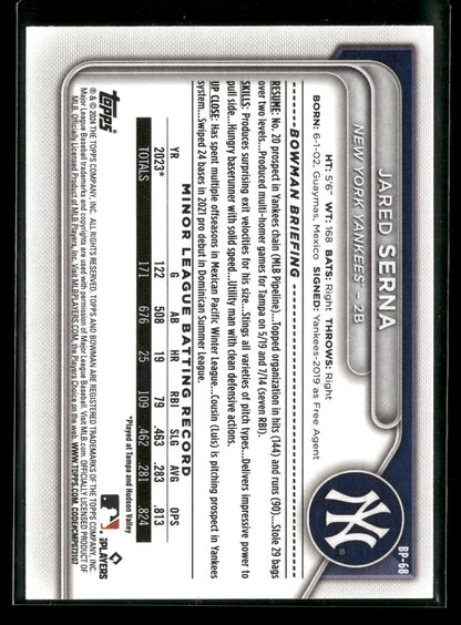 2024 Bowman Jared Serna #BP-68 1st Bowman