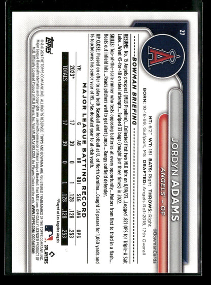 2024 Bowman Jordyn Adams #27 RC