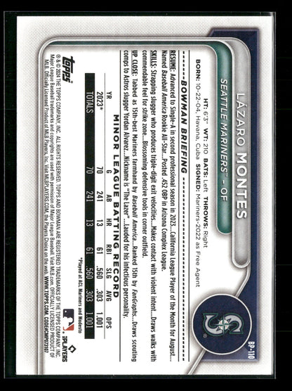 2024 Bowman Lázaro Montes #BP-110