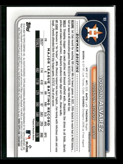 2024 Bowman Yordan Alvarez #53