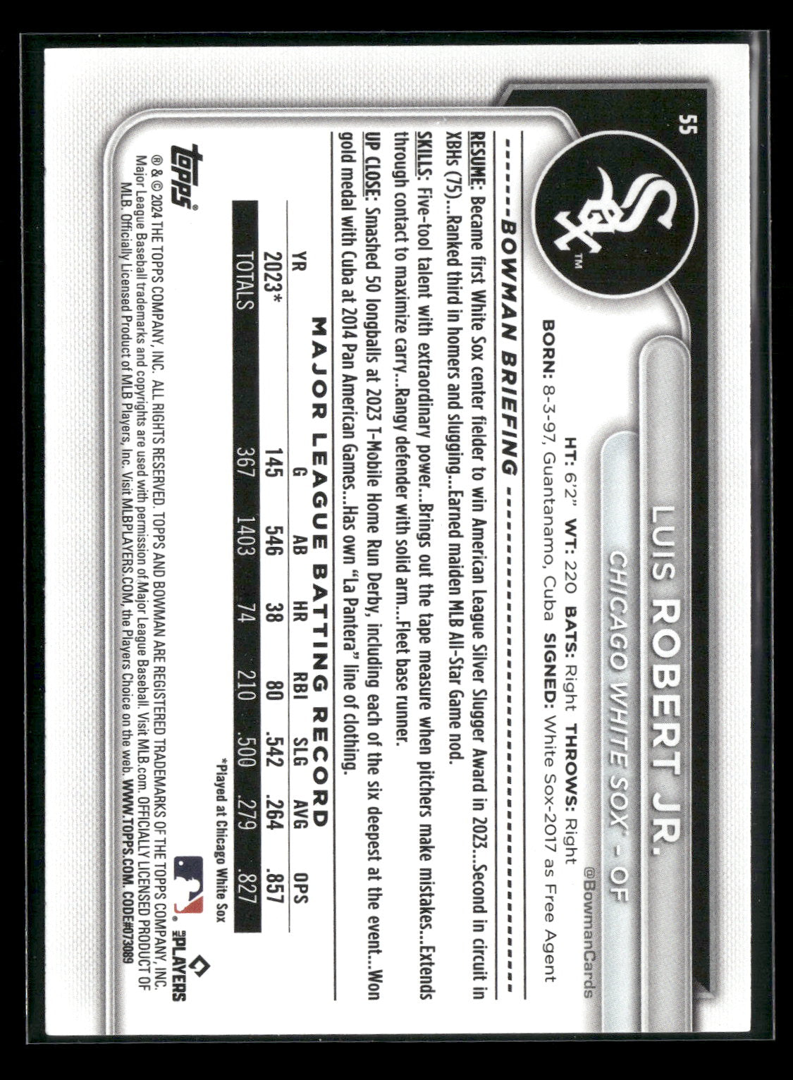 2024 Bowman Luis Robert Jr. #55