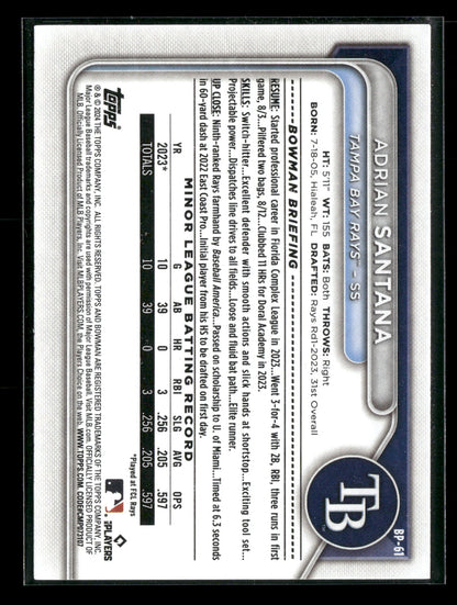 2024 Bowman Adrian Santana #BP-61
