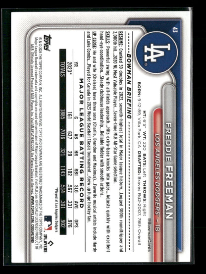 2024 Bowman Freddie Freeman #43