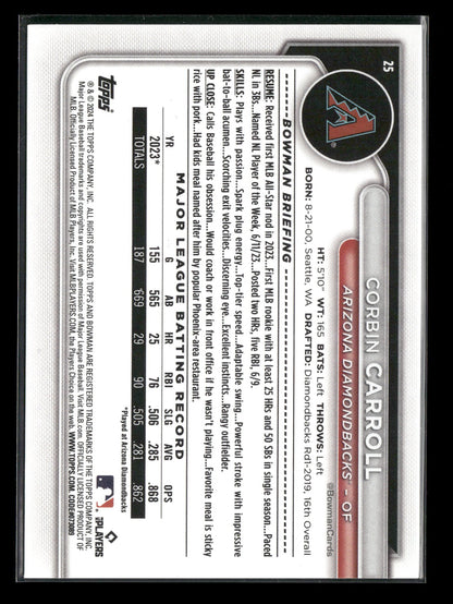 2024 Bowman Corbin Carroll #25