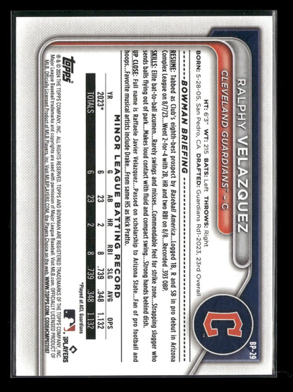 2024 Bowman Ralphy Velazquez #BP-29