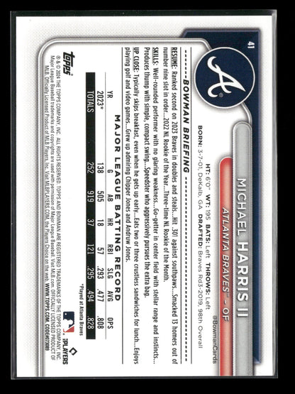 2024 Bowman Michael Harris II #41