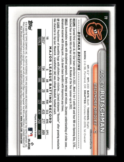 2024 Bowman Adley Rutschman #77