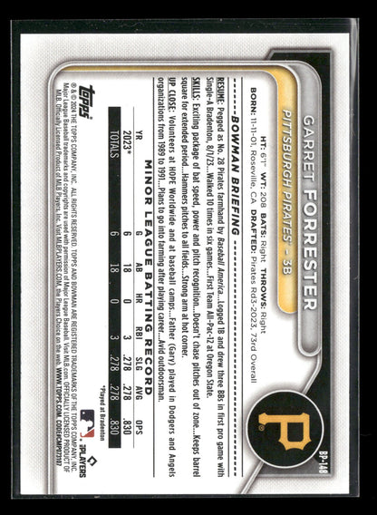 2024 Bowman Garret Forrester #BP-149