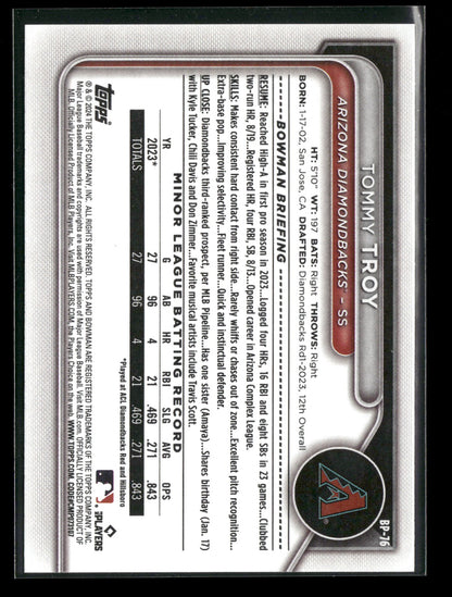 2024 Bowman Tommy Troy #BP-76